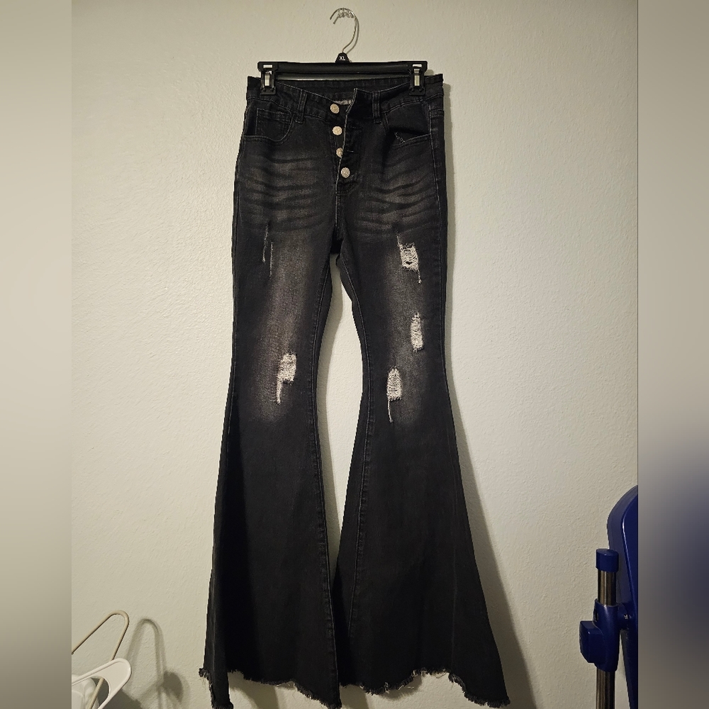 Womens denim black size 4